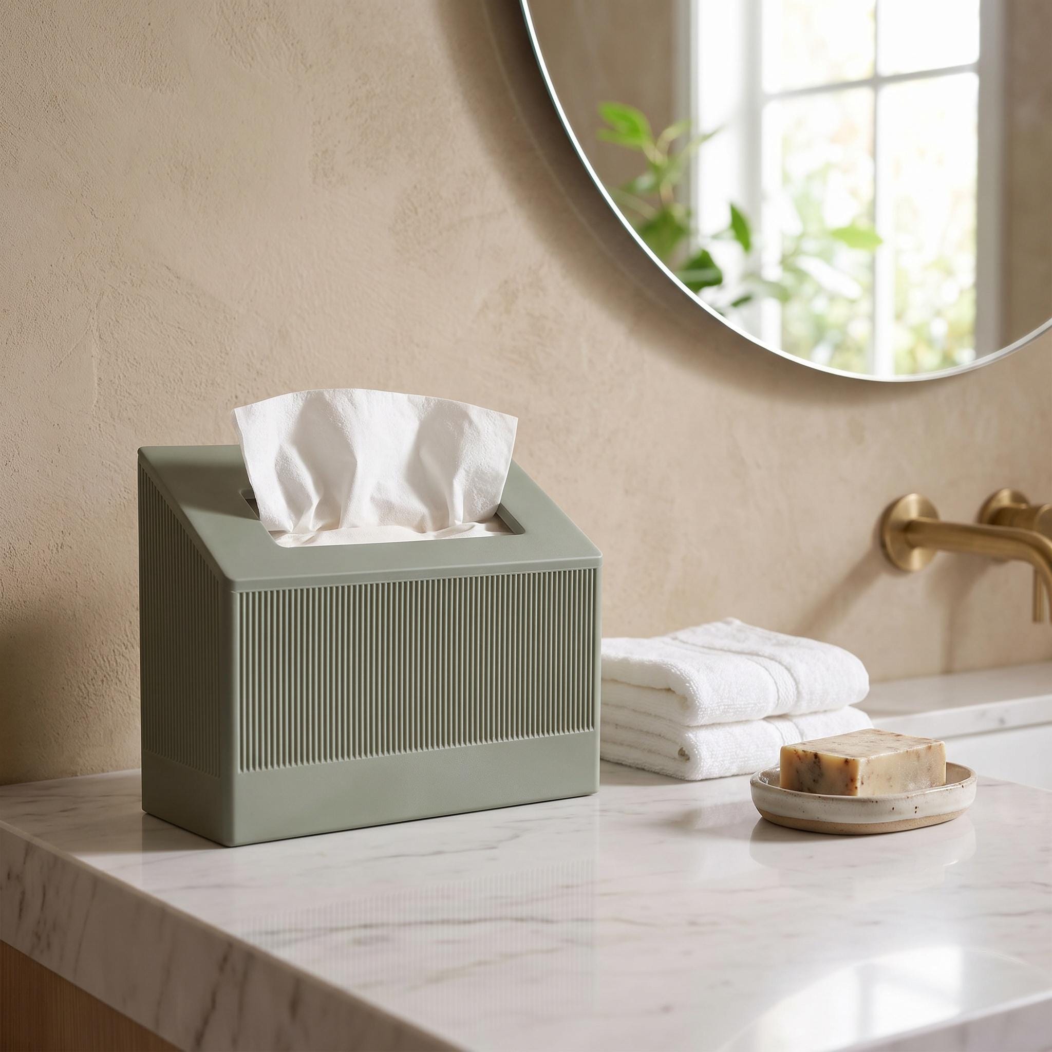 Hand Towel Box Cover, Fits Kleenex 60 Count – photo 2